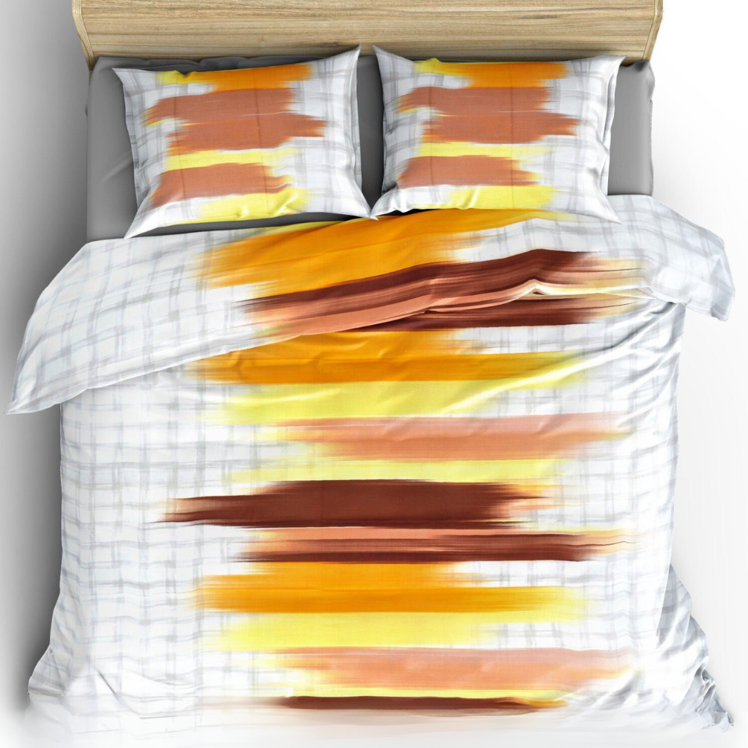 Horizon 100% Cotton Double Bedsheet King Size- Yellow