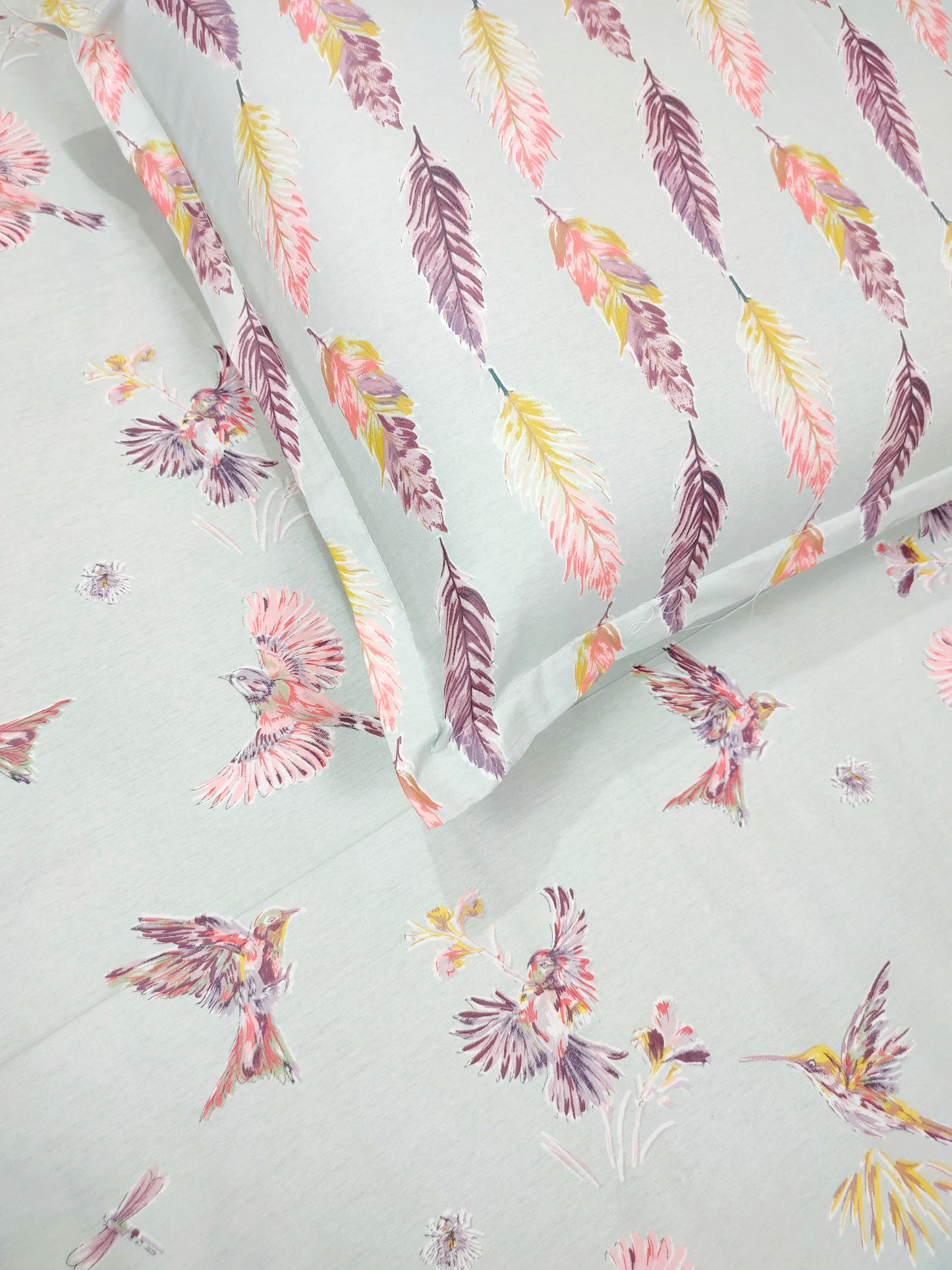 Romeo 100% Cotton Double Bedsheet King Size - Grey Robin