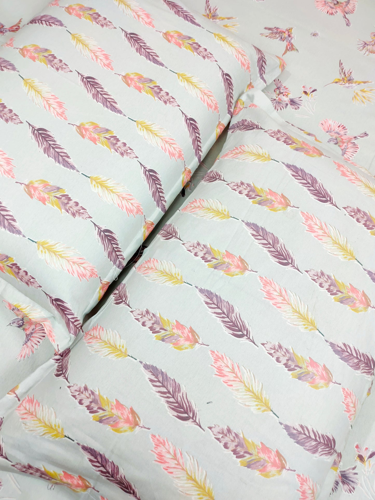 Romeo 100% Cotton Double Bedsheet King Size - Grey Robin