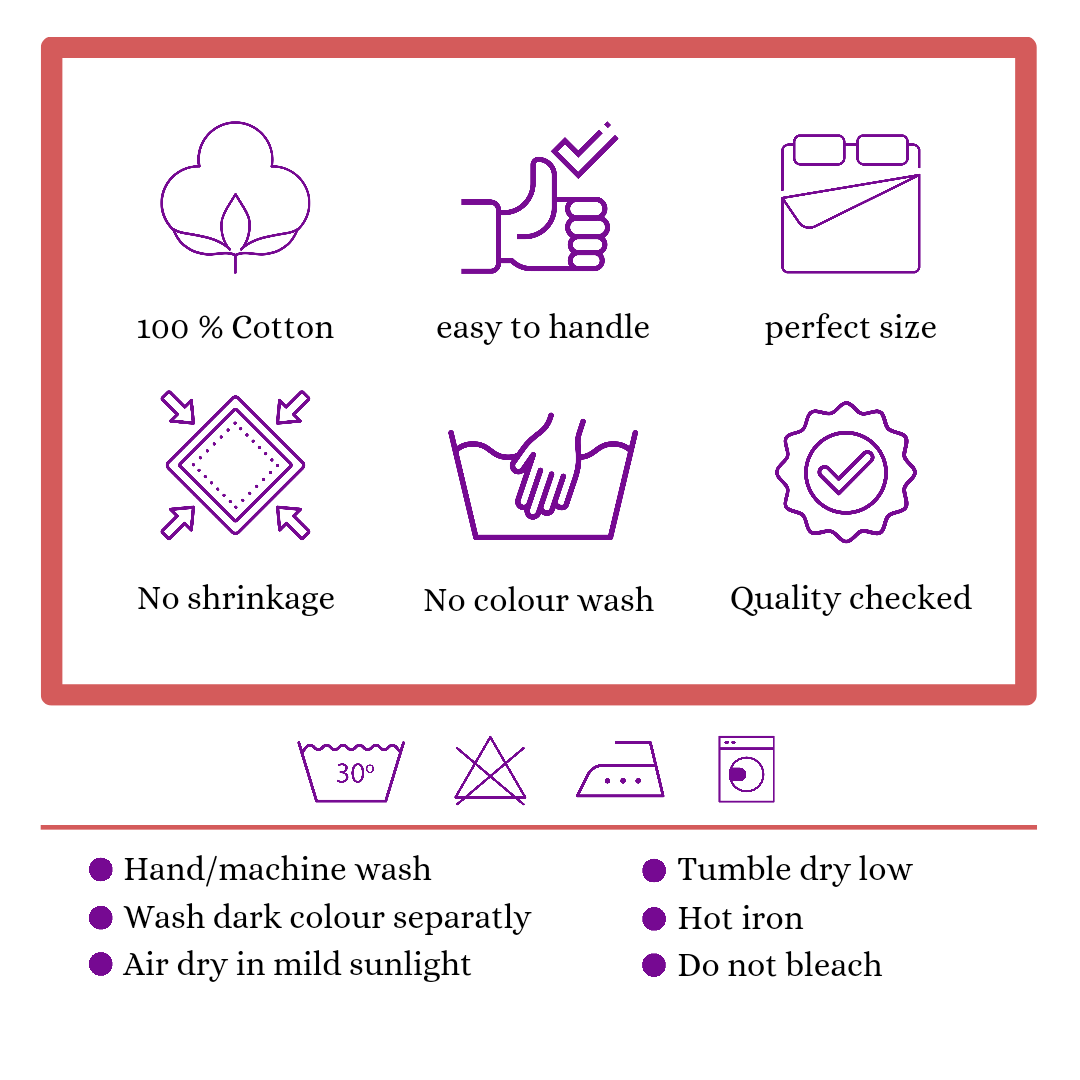 Aarohi Pure Cotton Double Bedsheet - Brown