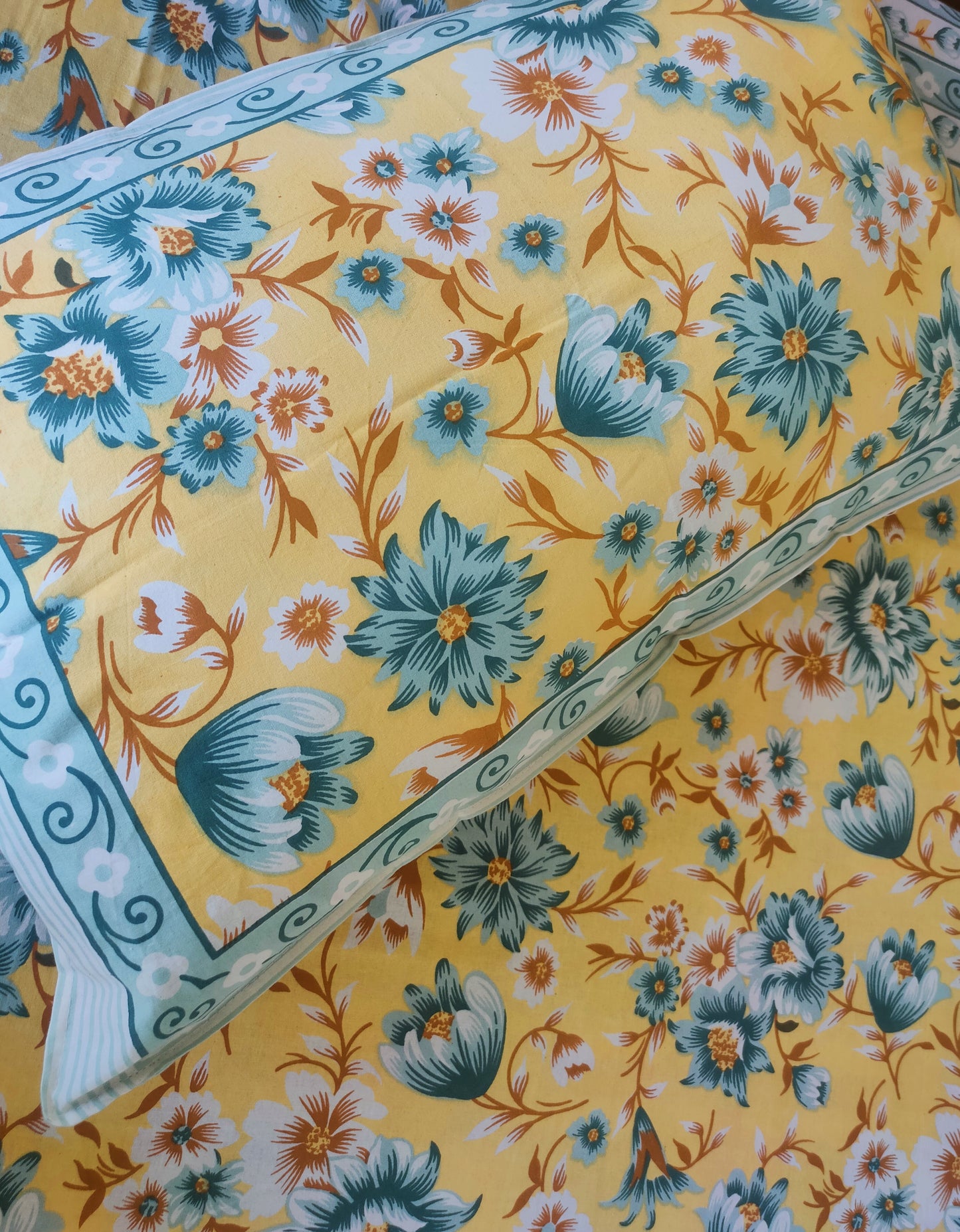 Yellow Daisy pure cotton bedsheet singal