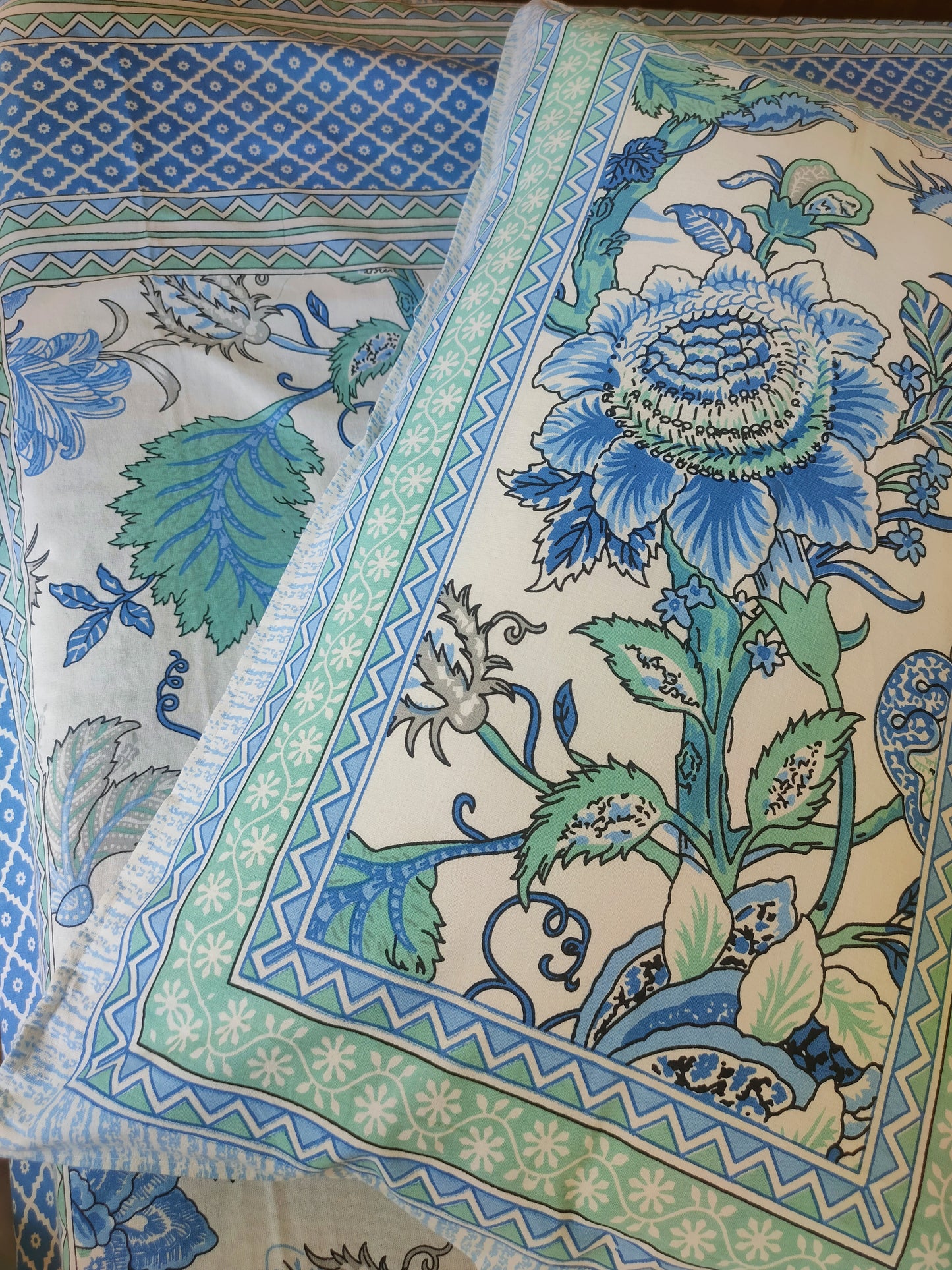 Blue Mahogani Pure Cotton Single Bedsheet