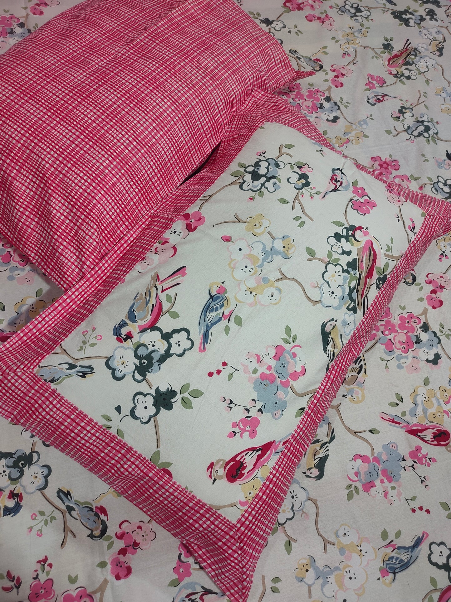 Sparrow Pure Cotton Double Bedsheet-Pink